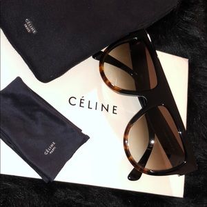 100% authentic CÉLINE HAVANA AVIATOR SUN GLASSES